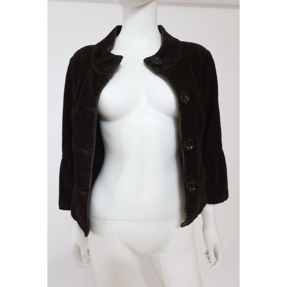 brown flared arm corduroy jacket